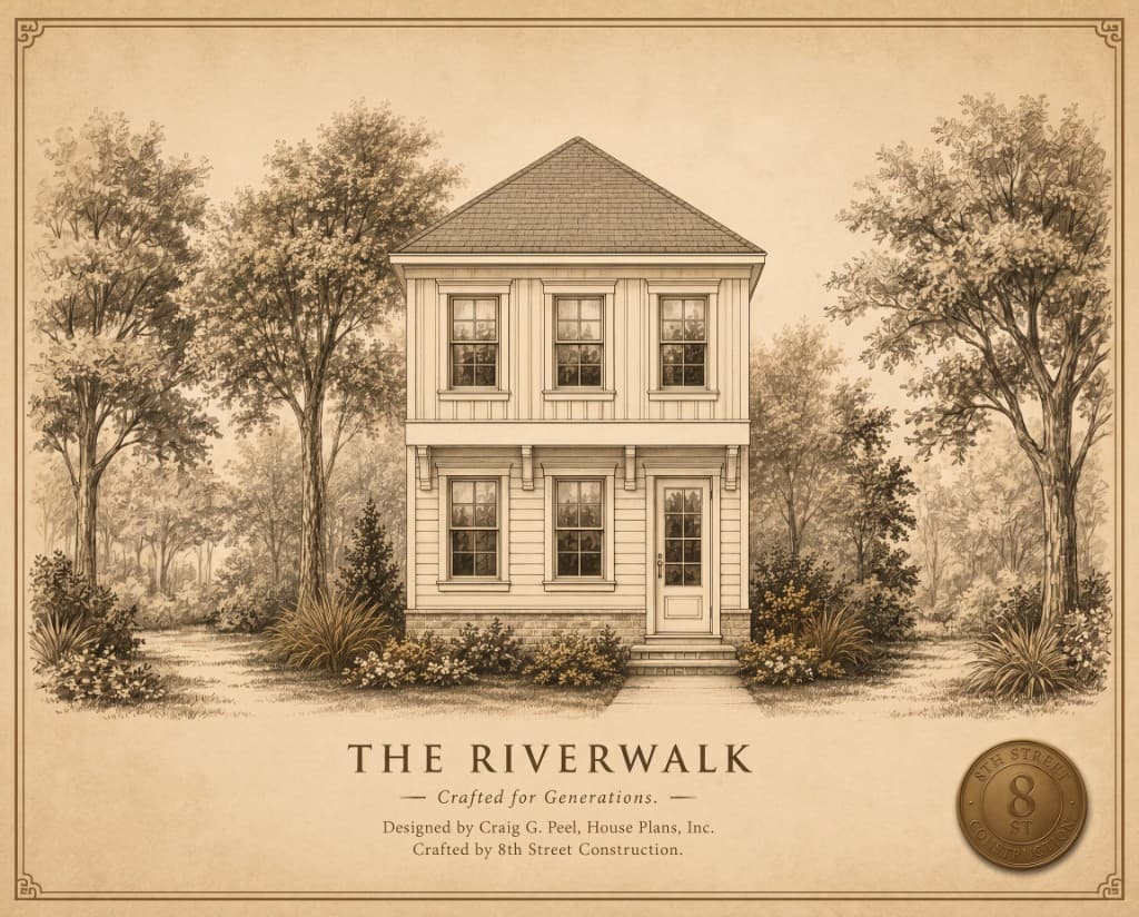 The Riverwalk — architectural portrait rendering