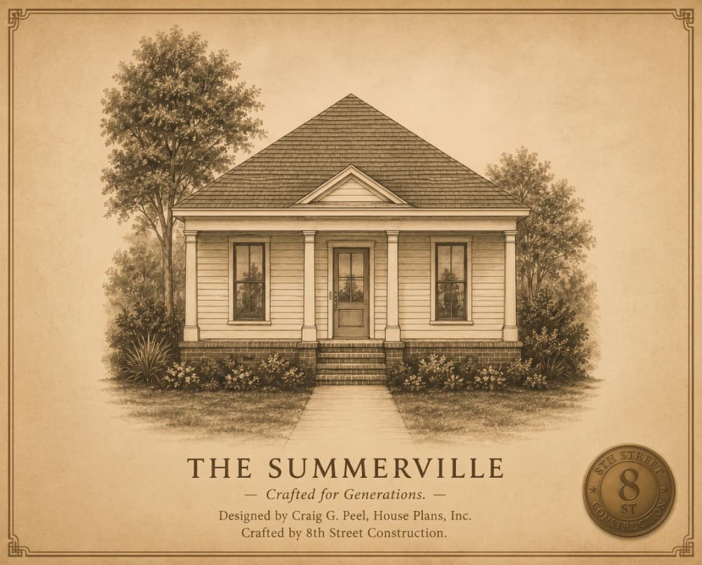 The Summerville — architectural portrait rendering